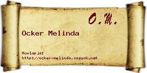 Ocker Melinda névjegykártya